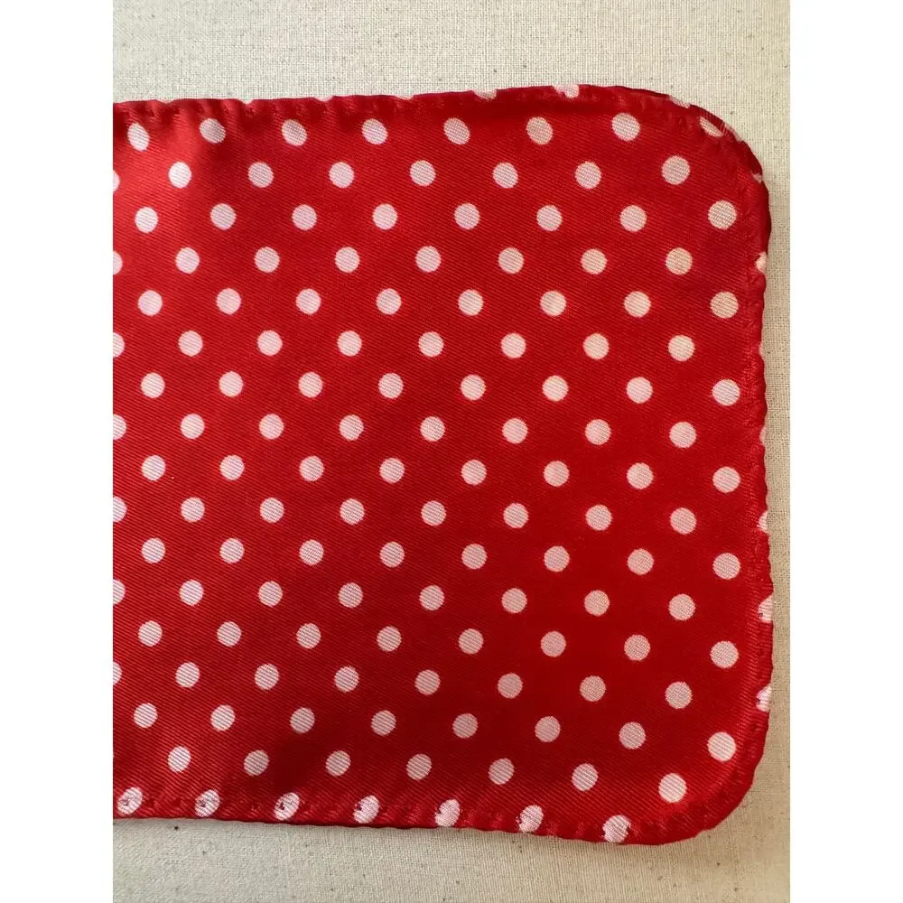 Red and White Polka Dots Scarf, Vintage